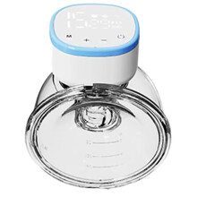 Bomba Tira-Leite Elétrica Portátil com Tela LCD de Baixo Ruído, Mãos Livres, para Amamentação de Adultos, Azul.