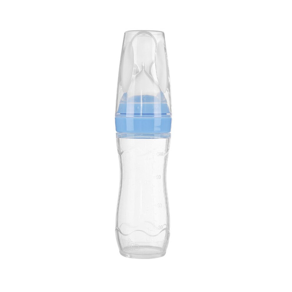 Silicone Baby Dispensing Spoon Feeder Infant Squeeze Cereal Feeder Feed Bottle For Puree, Baby Rice Cereal Spoon Exogio
