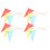 120Pcs Multi Triangle Pennants Reflective Safety Flags for Outdoor Use 3