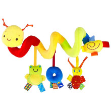 Car Toys Infant Baby Spiral Activity Hanging Rattle Toys Plush Hanging Stroller Sensory Toys for Newborn Gift