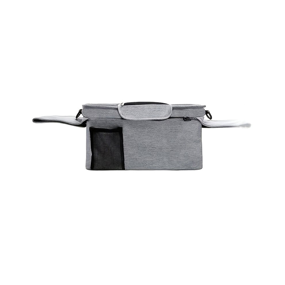 Large Stroller Organizer Bag Multi Compartment Travel Storage with Mesh Pocket Phone Holder Slots Durable Oxford Cloth