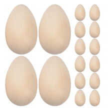 120 Pcs Unfinished Wooden Eggs For Painting Craft