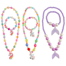 15Ensembles Bijoux Fille Plastique Résine Assortis Décoration Enfants