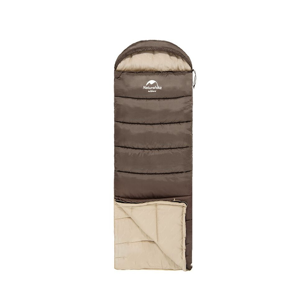 Exogio Naturehike Sleeping Bag Portable Waterproof Four-Season Cotton Sleeping Bag Outdoor Hiking Camping Sleeping Bag Brown