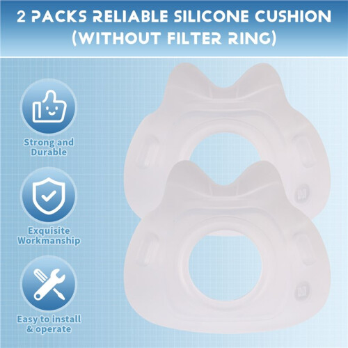 For AirFit F40 Replacement Cushion 2-Pack for Full Face CPAP Mask Accessory for CPAP Users (Medium) 1
