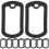 40Pièces Cache Silicone Noir Pour Médaille Animal 1