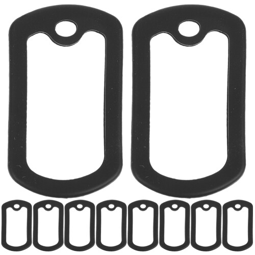 40Pièces Cache Silicone Noir Pour Médaille Animal