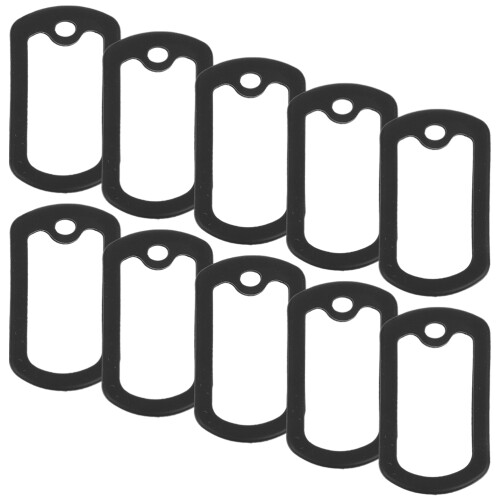 40Pièces Cache Silicone Noir Pour Médaille Animal 2