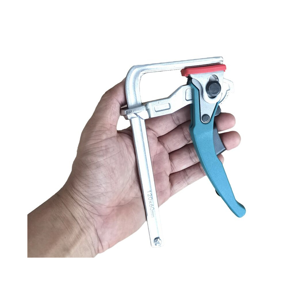 Cyan Handle Quick Ratchet Track Clamp Woodworking Track Clamp Cyan Ratchet Track Clamp 120X60mm 4712872392041