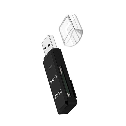 2 in 1 USB 3.0  TF Card Reader High Speed Data Transmission  to 5Gbps Compatibility Multiple for PC Laptops Camera A 1