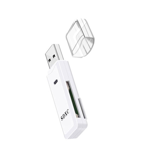 2 in 1 USB 3.0  TF Card Reader High Speed Data Transmission  to 5Gbps Compatibility Multiple for PC Laptops Camera B 1