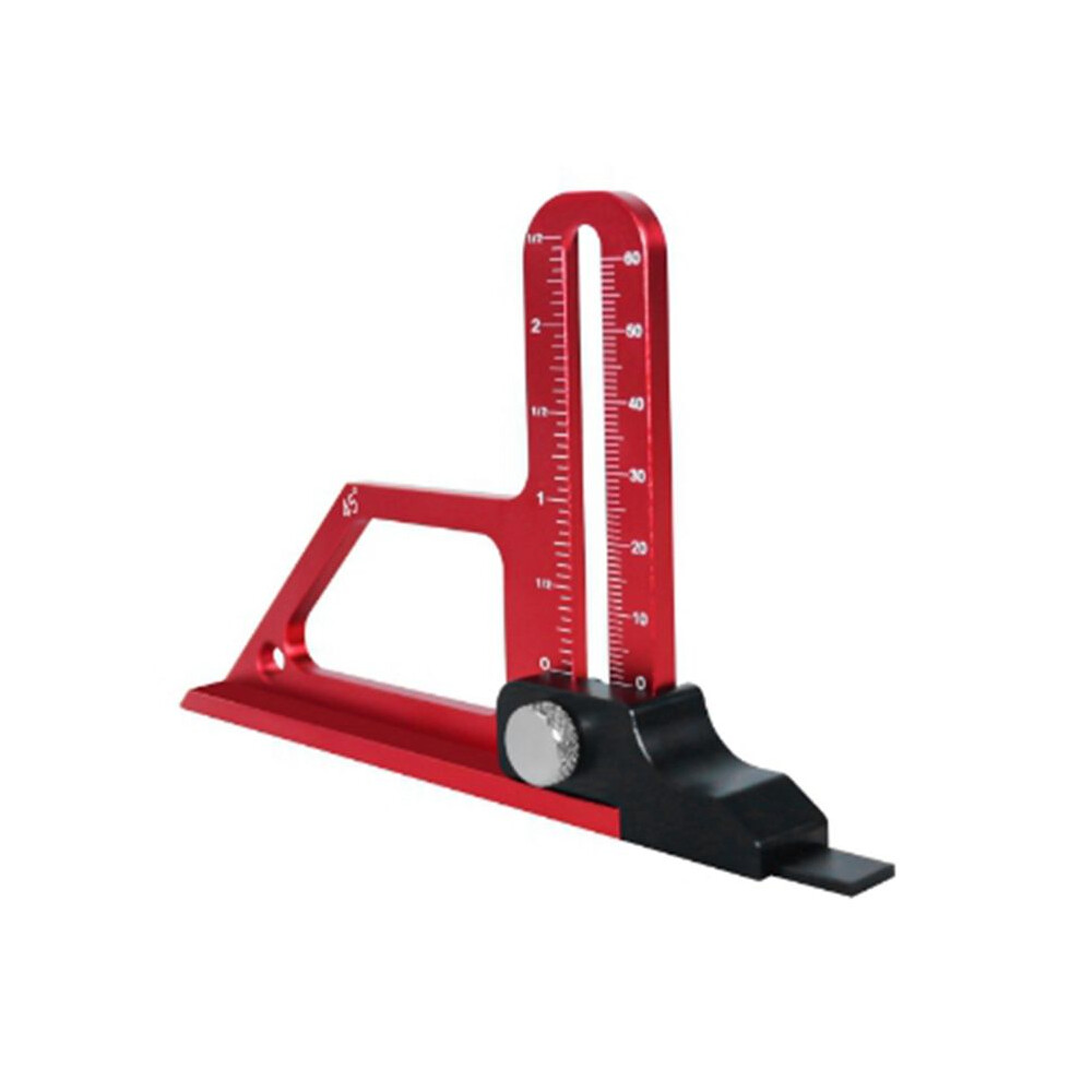 0-60Mm Adjustable Table Saw Depth Gauge,Aluminum Alloy Measuring Gauge For Setting Blade Router Bits Height 6032436481515