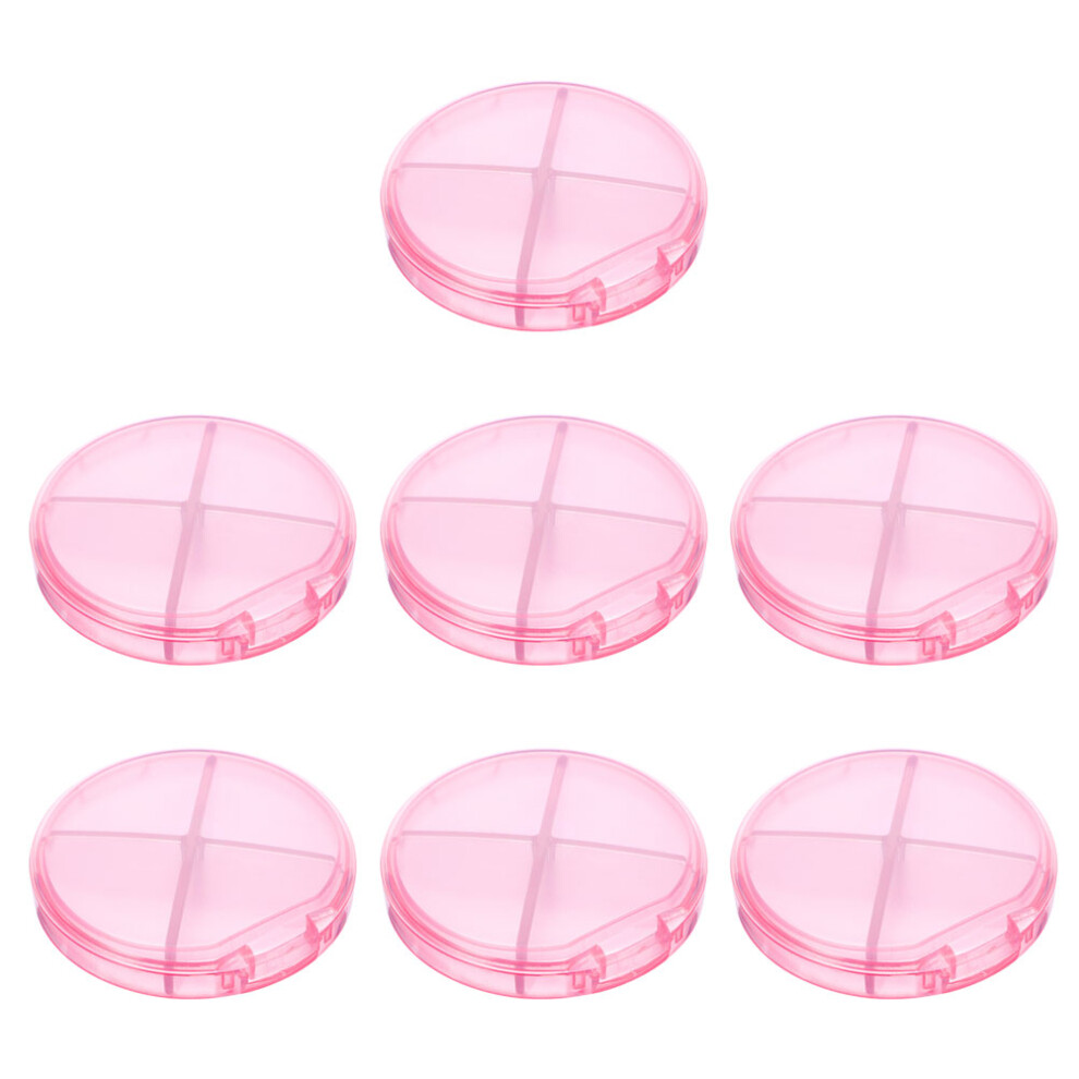 Happyyami 14 Pcs Portable Pill Organizer Round Travel Medication Storage Box
