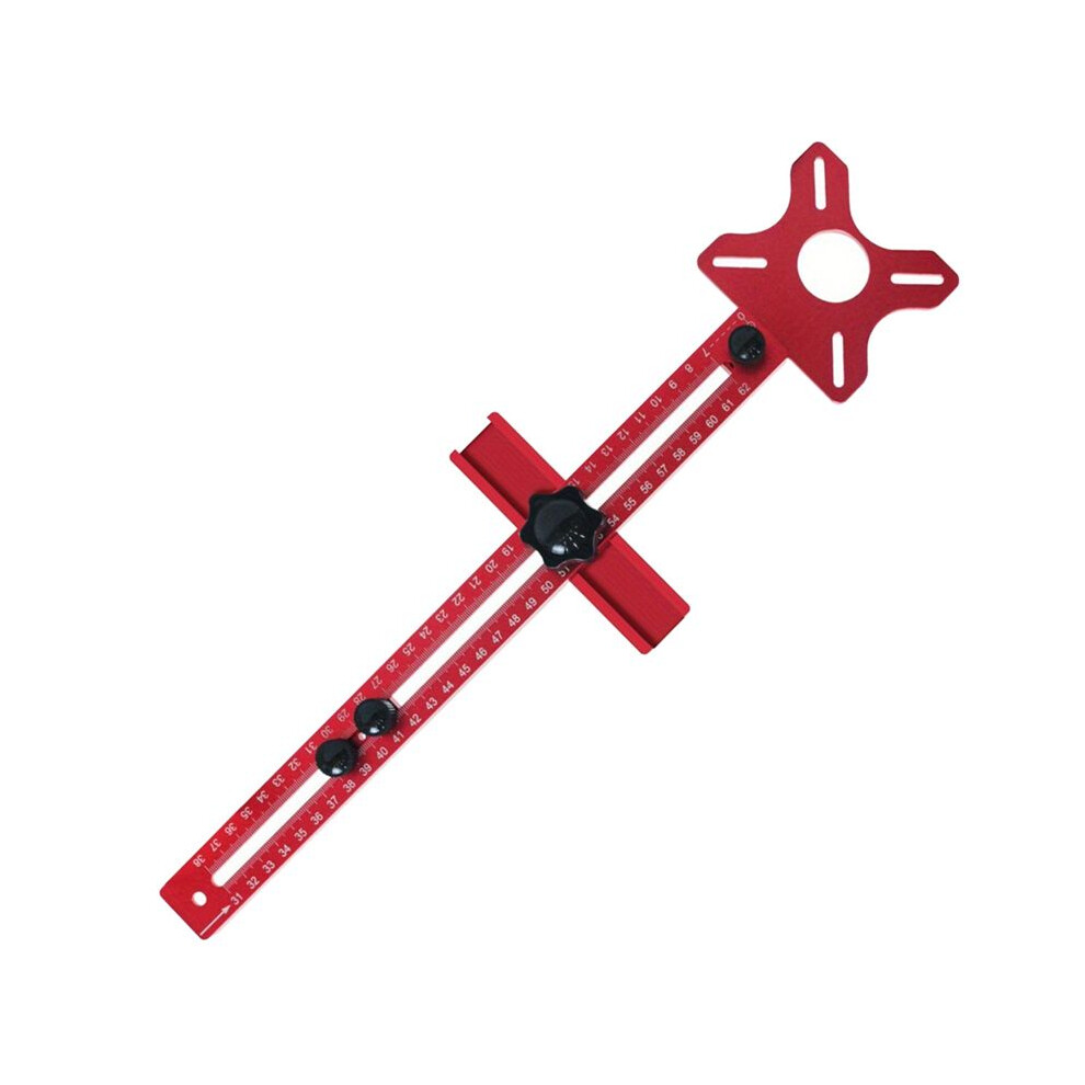 Woodworking Aluminum Alloy Trimming Machine Base Backrest Metric Milling Circle Locator Round Hole Slot Locator 4712292339626