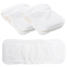 6Pièces Inserts Couches Bébé Respirantes Confortables Blancs