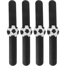 20Pièces Bracelets Slap En Silicone Noir, Jouets Poignets Pour Enfants
