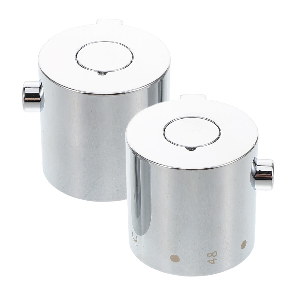 Photos - Tap Hidden Part 2 Pairs Durable Bathroom Faucet Handwheel Replacement Polished Finish