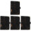 4Pcs Budget Binder Black PU Cover A6 Notebook Shell 6-Rings 4
