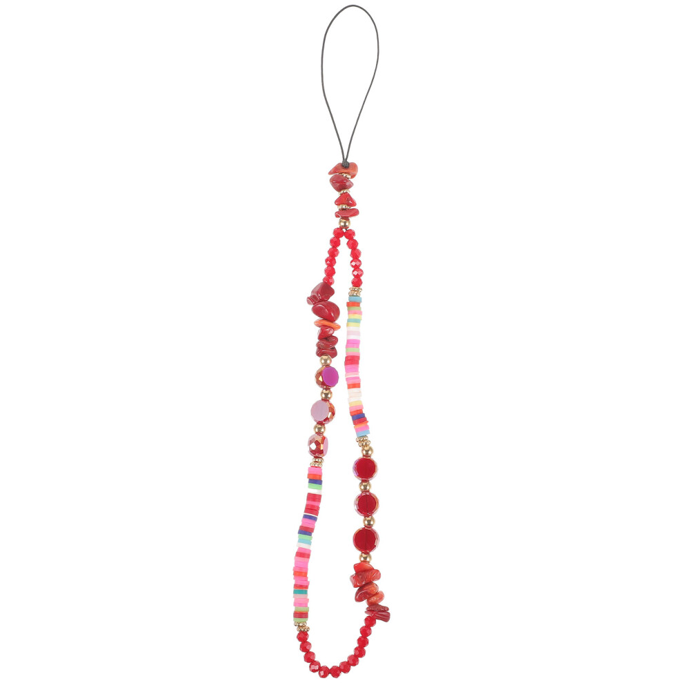 4Pcs Stylish Beaded Phone Wrist Strap Lightweight Plastic Key Lanyard 3592689046228