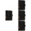 4Pcs Budget Binder Black PU Cover A6 Notebook Shell 6-Rings 8