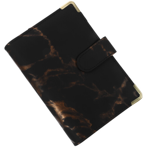 4Pcs Budget Binder Black PU Cover A6 Notebook Shell 6-Rings 2