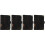 4Pcs Budget Binder Black PU Cover A6 Notebook Shell 6-Rings 6