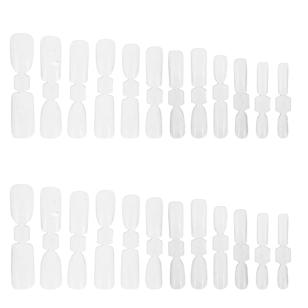 Happyyami 120Pcs Full Coverage Clear Nail Extension Forms Dual Nail Tips Kit