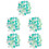 5 Pcs Multi-Function Thumb Tacks Gold Headband Stickers Travel Green 6