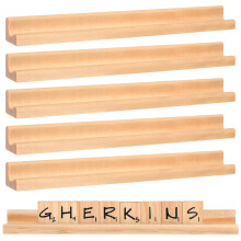 30 Pcs Wooden Letters Holder Trays Mahjong Racks Tile Support Brackets