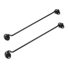 6Pcs Black Stainless Steel Window Cabin Hooks for Home