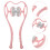 4Pcs Pink Manual Roller Neck Massager Trigger Point Tool 9