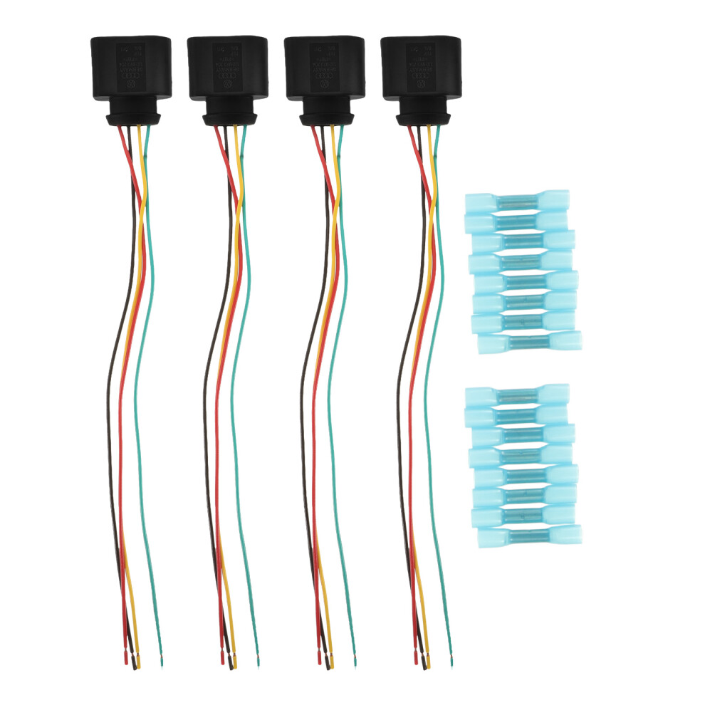 8Pcs Reliable Abs Ignition Coil Connector Car Harness Wiring Kit Black 3592823470650