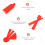 10St Rood Plastic Lepels Micro Sampling Multifunctioneel 8
