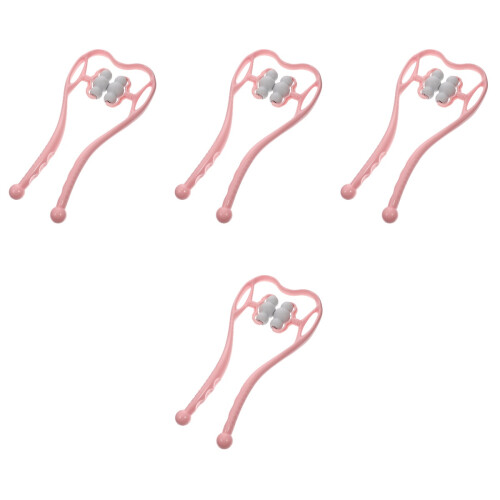 4Pcs Pink Manual Roller Neck Massager Trigger Point Tool 2