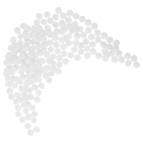 400Pcs White Small Polyester Pom Poms Elastic Balls for Craft Projects 2