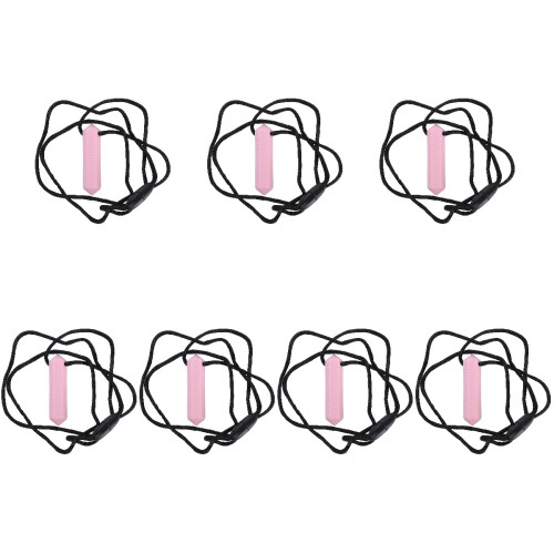 21Pc Kids Pink Silicone Chewing Necklace Teether Necklace 2