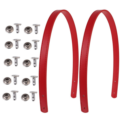 6 Sets Rivet Strap Portable Handbag Pu