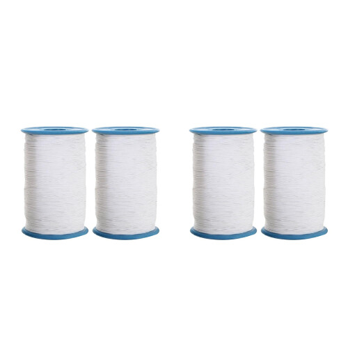 4Pcs White Sewing Thread for Clothes Pants Quilting and Craft Use 2