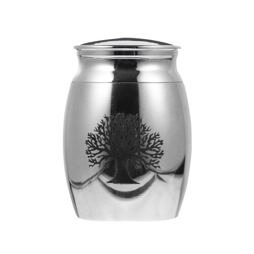 2 Pcs Urn Mini Urns For Ashes Animals Dad Gift Casket Silver