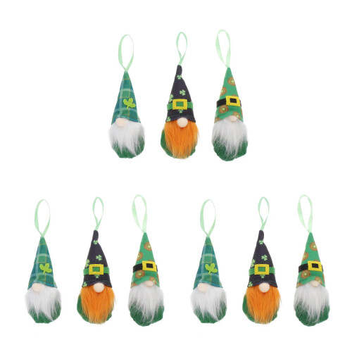 9 Pcs St Patrick's Hanging Doll Gnome For St Patrick's Day 2