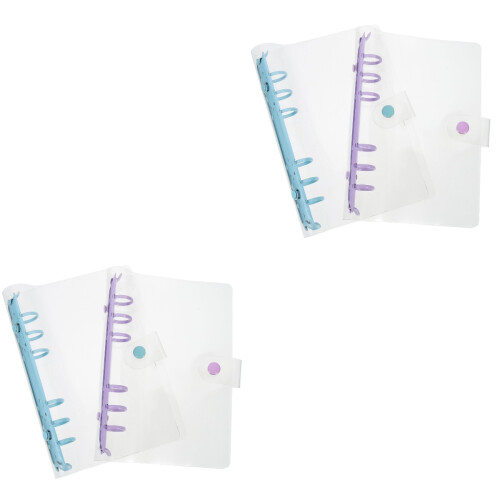 4 Pcs Binder Notebook Shell Loose Leaf Scrapbook Office Accessory 2