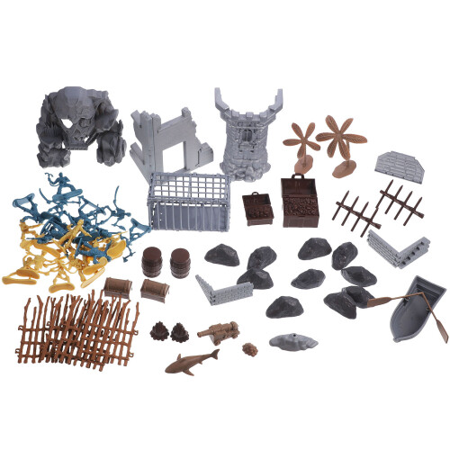 2 Sets Miniature Pirate Figurines Kit For Kids Sand Table Layout 1