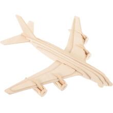 2Pcs Kids Wood Airplane Toy Khaki Wooden Model Plane Kit