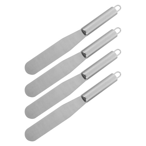 8Pcs Stainless Steel Cake Icing Spreaders Silver Baking Tools 2