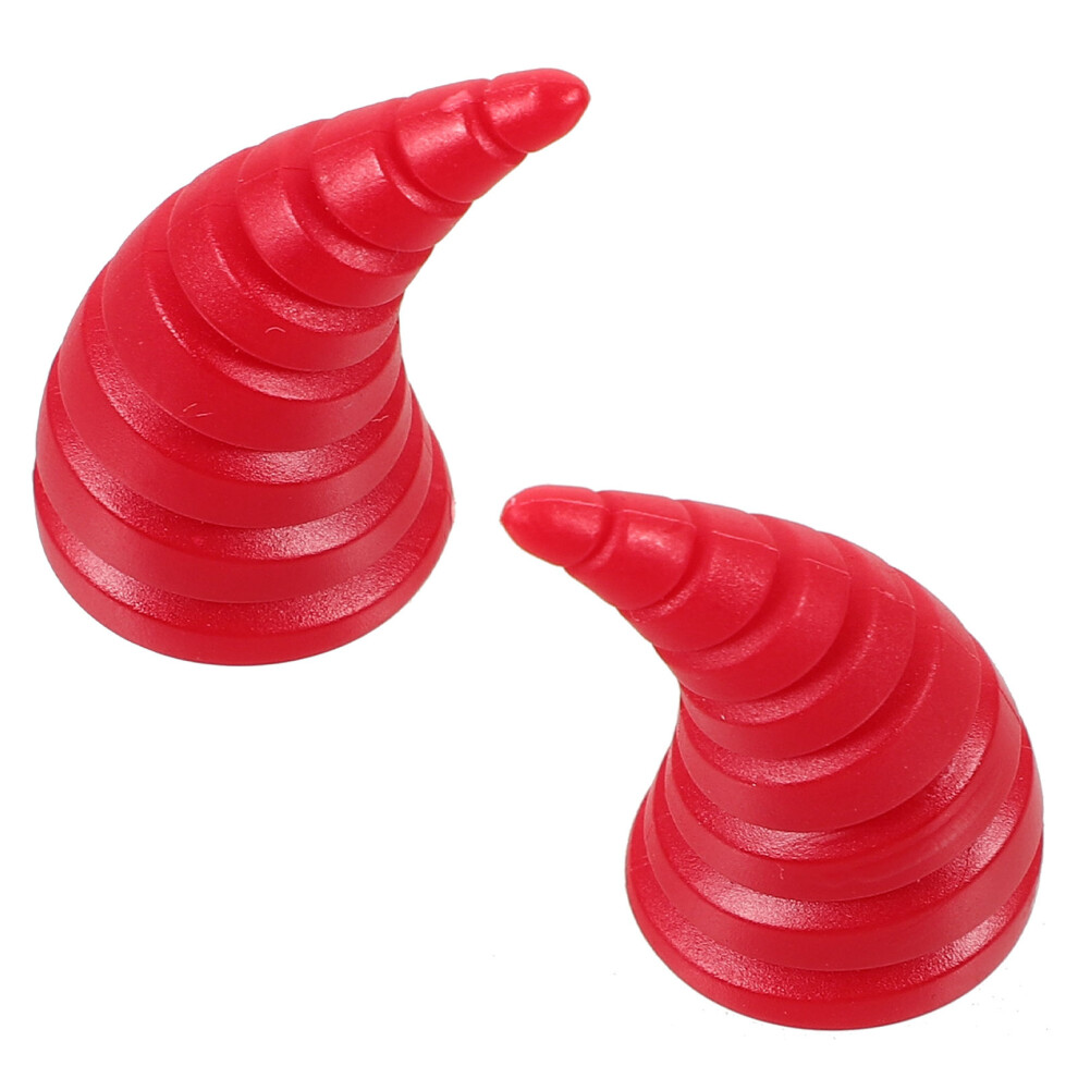 6Pcs Stylish Motorcycle Horns For Diy Ornament Use Red 3592565726930
