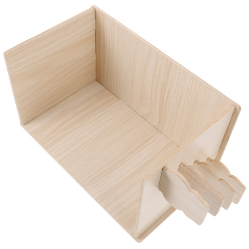 5Pcs Solid Wood Hamster Hideout Hideaway Play Rest House Light Yellow 2