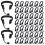 200Pcs Black Plastic Miniature Microphone Headset for Dolls DIY Decor 2