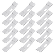 45Pz Clips Fissaggio Tende Metallo Bianco Per Casa