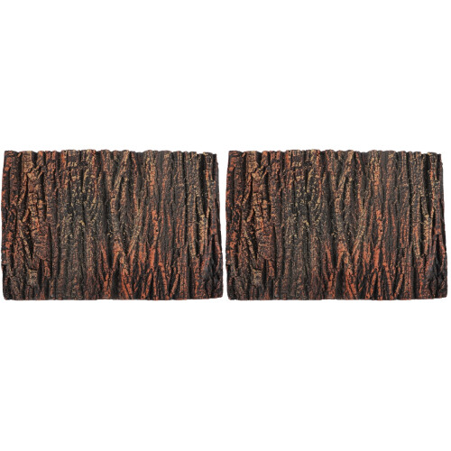 2 Pcs Fish Tank Background Board Emulated Oak Bark 3D Decorative 1