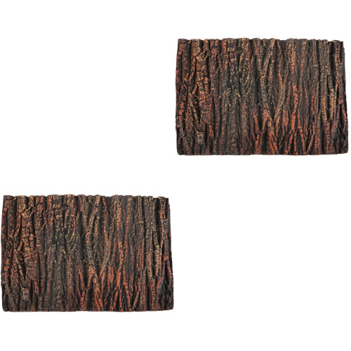 2 Pcs Fish Tank Background Board Emulated Oak Bark 3D Decorative 2